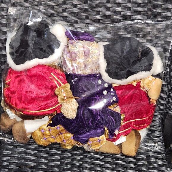 Renaissance Plush Golden Brown Bears Historic Royal Queen King Teddy Doll  11" - Picture 12 of 12